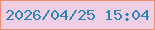文字の大きさ：3、枠の色：ea8e72、背景の色：f0cee3、文字の色：2a85b9 無料ブログパーツのブログ時計