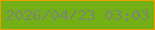 文字の大きさ：5、枠の色：eaa100、背景の色：73b016、文字の色：7c8773 無料ブログパーツのブログ時計