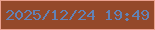 文字の大きさ：2、枠の色：eaa18f、背景の色：94492a、文字の色：6282b5 無料ブログパーツのブログ時計