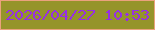 文字の大きさ：1、枠の色：eaa27d、背景の色：95942a、文字の色：972fe5 無料ブログパーツのブログ時計
