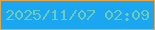 文字の大きさ：4、枠の色：eaa340、背景の色：1aa6f1、文字の色：6dccb8 無料ブログパーツのブログ時計