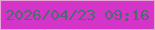 文字の大きさ：4、枠の色：eaa3d6、背景の色：d534c9、文字の色：4c6a6c 無料ブログパーツのブログ時計