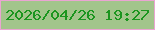 文字の大きさ：3、枠の色：eaa5d2、背景の色：a2c58b、文字の色：1b951f 無料ブログパーツのブログ時計