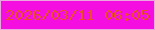 文字の大きさ：2、枠の色：eaa6de、背景の色：f40edf、文字の色：eb4c2a 無料ブログパーツのブログ時計