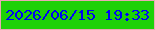 文字の大きさ：4、枠の色：eaa8b3、背景の色：1dd107、文字の色：0003f5 無料ブログパーツのブログ時計