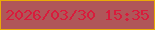 文字の大きさ：1、枠の色：eaaa07、背景の色：b05659、文字の色：d91b3c 無料ブログパーツのブログ時計