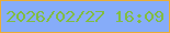 文字の大きさ：4、枠の色：eaad35、背景の色：86acf9、文字の色：81bd40 無料ブログパーツのブログ時計