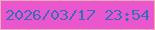 文字の大きさ：5、枠の色：eaadb1、背景の色：ea56ce、文字の色：3a6cba 無料ブログパーツのブログ時計