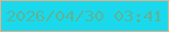文字の大きさ：4、枠の色：eaaf85、背景の色：1bd9ec、文字の色：5ab598 無料ブログパーツのブログ時計