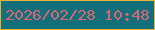 文字の大きさ：5、枠の色：eab035、背景の色：13707a、文字の色：d76775 無料ブログパーツのブログ時計