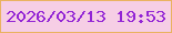 文字の大きさ：1、枠の色：eab260、背景の色：f6cee5、文字の色：9325d5 無料ブログパーツのブログ時計