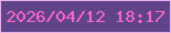 文字の大きさ：2、枠の色：eab2ed、背景の色：5f448a、文字の色：fd65c8 無料ブログパーツのブログ時計