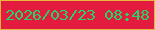 文字の大きさ：5、枠の色：eab53c、背景の色：e21b3f、文字の色：23d467 無料ブログパーツのブログ時計