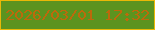 文字の大きさ：1、枠の色：eab807、背景の色：5c931f、文字の色：bd690b 無料ブログパーツのブログ時計