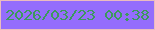 文字の大きさ：5、枠の色：eabcbf、背景の色：946dfc、文字の色：3c995d 無料ブログパーツのブログ時計