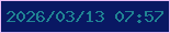 文字の大きさ：5、枠の色：eabff7、背景の色：091863、文字の色：208493 無料ブログパーツのブログ時計