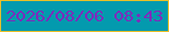 文字の大きさ：3、枠の色：eac028、背景の色：039aae、文字の色：7d2bbc 無料ブログパーツのブログ時計