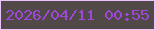 文字の大きさ：2、枠の色：eac3fa、背景の色：504948、文字の色：9e47d9 無料ブログパーツのブログ時計