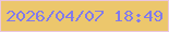 文字の大きさ：4、枠の色：eac6e0、背景の色：ecc76c、文字の色：817aec 無料ブログパーツのブログ時計