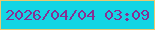 文字の大きさ：5、枠の色：eac96f、背景の色：13d5e4、文字の色：873093 無料ブログパーツのブログ時計