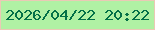 文字の大きさ：3、枠の色：eac9b5、背景の色：b0f1a4、文字の色：037047 無料ブログパーツのブログ時計