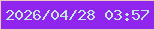 文字の大きさ：5、枠の色：eac9bf、背景の色：9025ee、文字の色：c5e7e4 無料ブログパーツのブログ時計