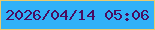 文字の大きさ：5、枠の色：eaca6e、背景の色：30b1f8、文字の色：4a0d61 無料ブログパーツのブログ時計
