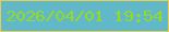 文字の大きさ：4、枠の色：eacd4d、背景の色：61b8c8、文字の色：98d921 無料ブログパーツのブログ時計