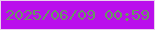 文字の大きさ：1、枠の色：eacfee、背景の色：ba0eec、文字の色：699564 無料ブログパーツのブログ時計