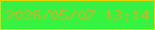 文字の大きさ：5、枠の色：ead009、背景の色：37f241、文字の色：bcba27 無料ブログパーツのブログ時計