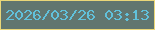 文字の大きさ：4、枠の色：ead778、背景の色：61766f、文字の色：61c1da 無料ブログパーツのブログ時計