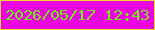 文字の大きさ：5、枠の色：ead82f、背景の色：eb06df、文字の色：6fed15 無料ブログパーツのブログ時計