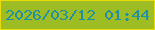 文字の大きさ：3、枠の色：eadc0a、背景の色：9ebc24、文字の色：2091a4 無料ブログパーツのブログ時計