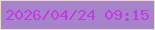 文字の大きさ：2、枠の色：eaddc6、背景の色：a783cb、文字の色：c33ae4 無料ブログパーツのブログ時計
