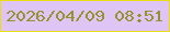 文字の大きさ：1、枠の色：eade12、背景の色：dfc5f6、文字の色：93932d 無料ブログパーツのブログ時計