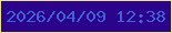 文字の大きさ：1、枠の色：eae084、背景の色：2c048c、文字の色：4161d9 無料ブログパーツのブログ時計