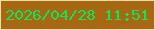 文字の大きさ：3、枠の色：eae0a3、背景の色：a86713、文字の色：12e457 無料ブログパーツのブログ時計