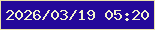 文字の大きさ：1、枠の色：eae2a9、背景の色：24099a、文字の色：f3f4ce 無料ブログパーツのブログ時計