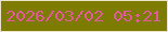 文字の大きさ：1、枠の色：eae3c7、背景の色：7e7b01、文字の色：e05a9d 無料ブログパーツのブログ時計