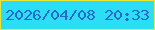 文字の大きさ：5、枠の色：eae53a、背景の色：2bddf5、文字の色：2869c8 無料ブログパーツのブログ時計
