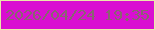 文字の大きさ：1、枠の色：eae9aa、背景の色：d90fd1、文字の色：896570 無料ブログパーツのブログ時計