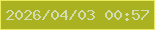 文字の大きさ：3、枠の色：eaea5d、背景の色：aab222、文字の色：d1dcb0 無料ブログパーツのブログ時計