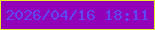 文字の大きさ：1、枠の色：eaeb2c、背景の色：9200b7、文字の色：6047f5 無料ブログパーツのブログ時計