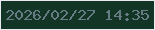 文字の大きさ：2、枠の色：eaebf1、背景の色：123526、文字の色：677c84 無料ブログパーツのブログ時計