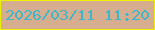 文字の大きさ：1、枠の色：eaf103、背景の色：d6ae8f、文字の色：40b6ca 無料ブログパーツのブログ時計