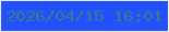 文字の大きさ：5、枠の色：eaf1fd、背景の色：2250fb、文字の色：40788b 無料ブログパーツのブログ時計