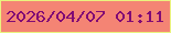 文字の大きさ：3、枠の色：eaf37e、背景の色：f48474、文字の色：810b75 無料ブログパーツのブログ時計