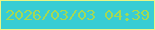 文字の大きさ：2、枠の色：eaf586、背景の色：38cdd4、文字の色：a3d954 無料ブログパーツのブログ時計