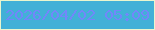 文字の大きさ：5、枠の色：eaf5ce、背景の色：42b0d7、文字の色：7187fa 無料ブログパーツのブログ時計