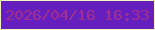 文字の大きさ：3、枠の色：eaf6bd、背景の色：661fbf、文字の色：a22e8e 無料ブログパーツのブログ時計